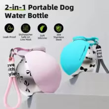 Dog Water Bottle with Bowl 2-in-1 Portable Dog Bottle